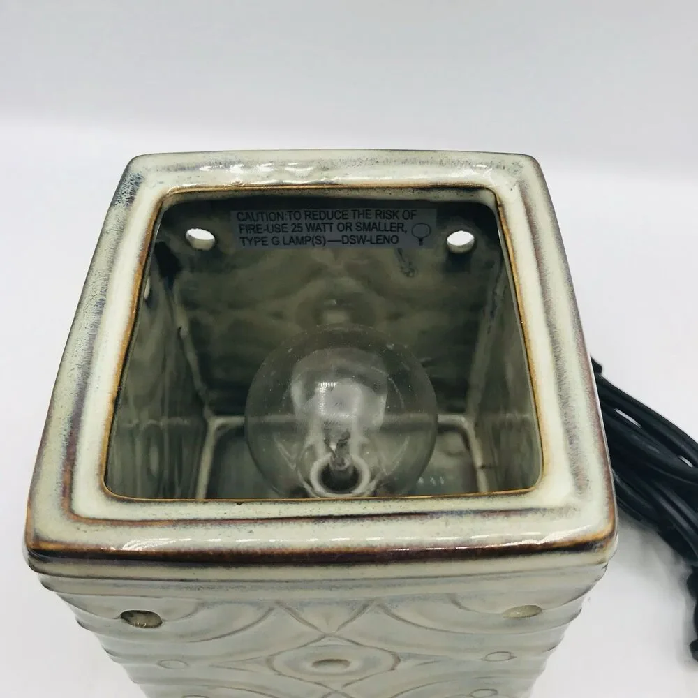 Scentsy LENORE Retired Blue Green Full Size Warmer DSW-LENO with Wax Tested